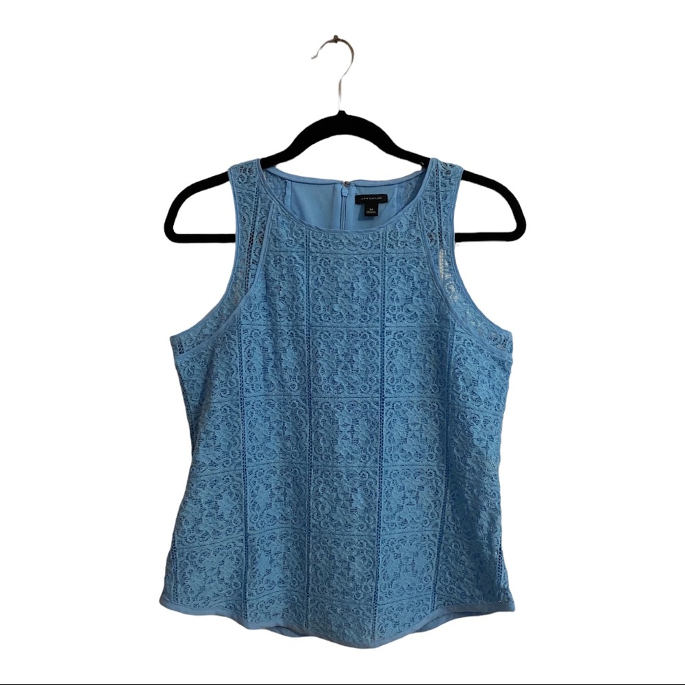 Ann Taylor lace sleeveless top size medium